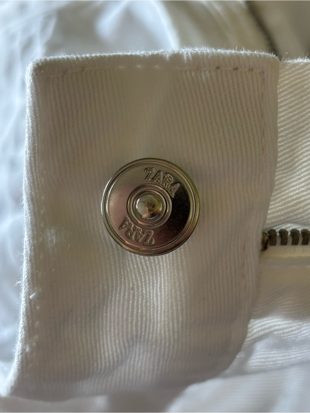 Zara Wide Leg Cargo Pants in White Sz/8 - Picture 11 of 16